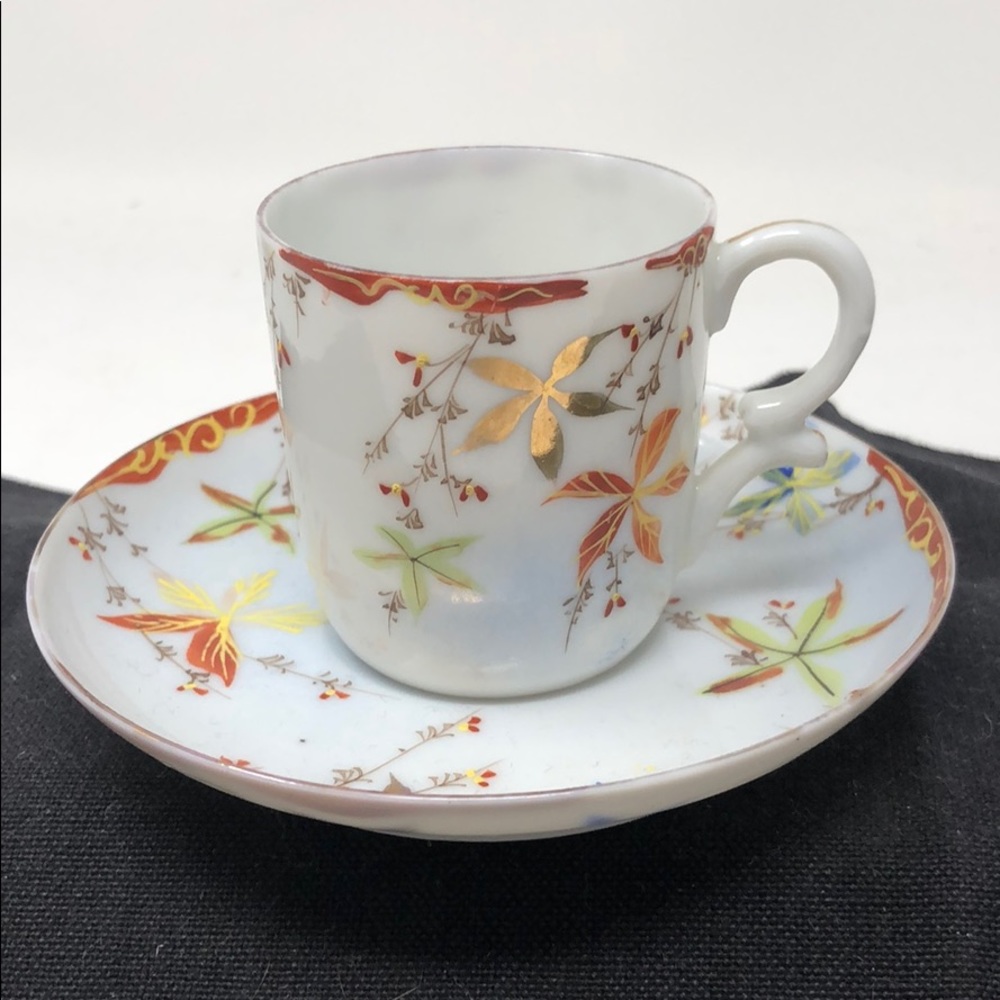 Asian Floral China Teacup & Saucer or Espresso Cup